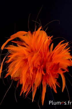 Plumet coq-oie - hauteur 30 cm - orange-orange sanguin